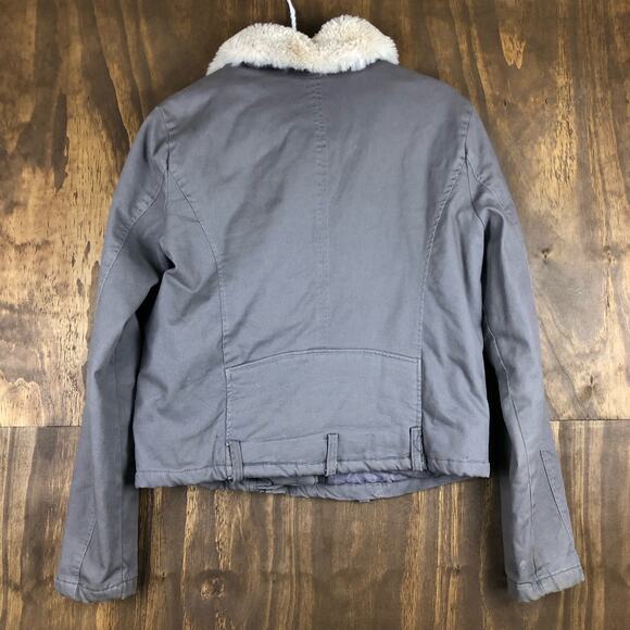 Jou Jou Womens Jacket Brown Faux Fur Winter Warmth Stretch Large - Picture 11 of 13